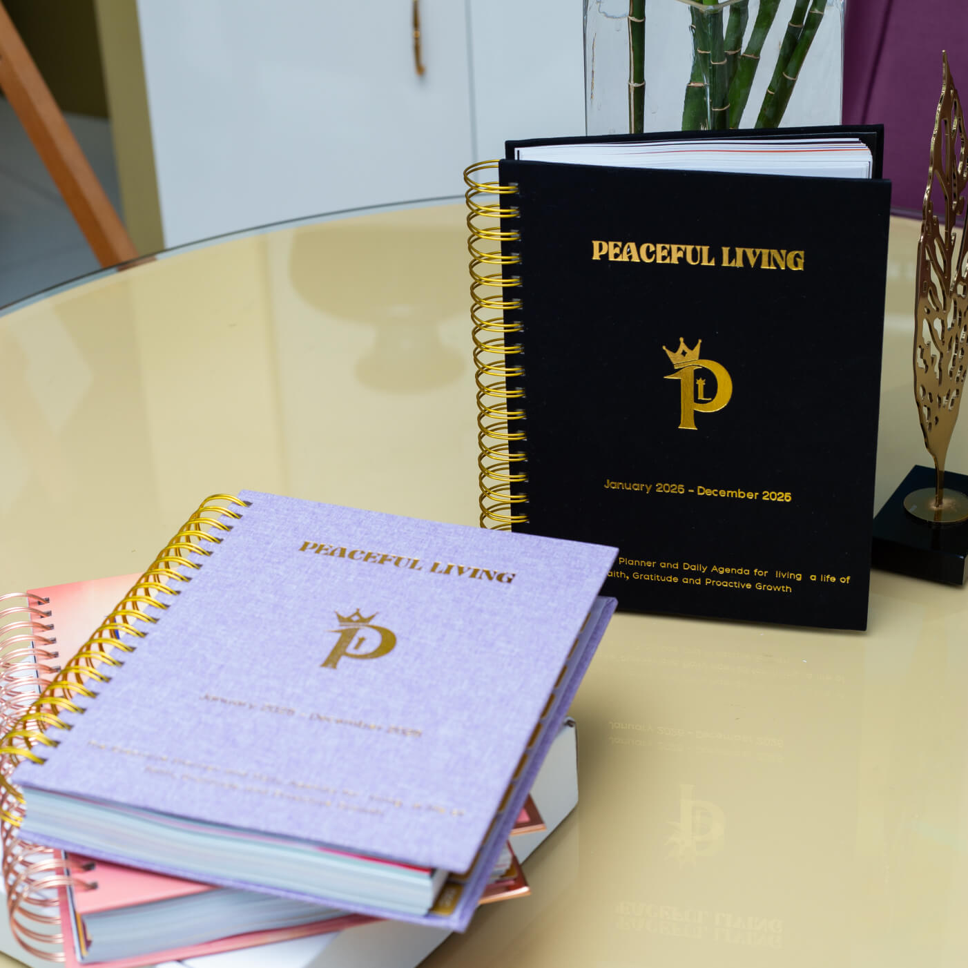 Peaceful Living Daily Planner - Black
