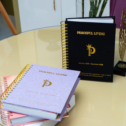 Peaceful Living Daily Planner - Purple