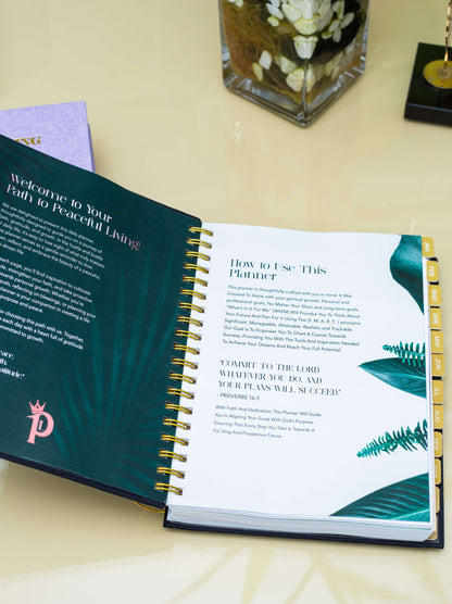 Peaceful Living Daily Planner - Purple