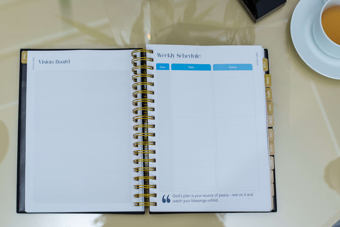 Peaceful Living Daily Planner - Purple