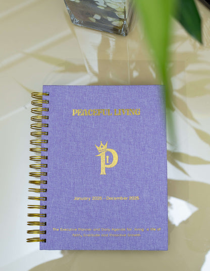 Peaceful Living Daily Planner - Purple