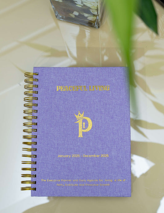 Peaceful Living Daily Planner - Purple