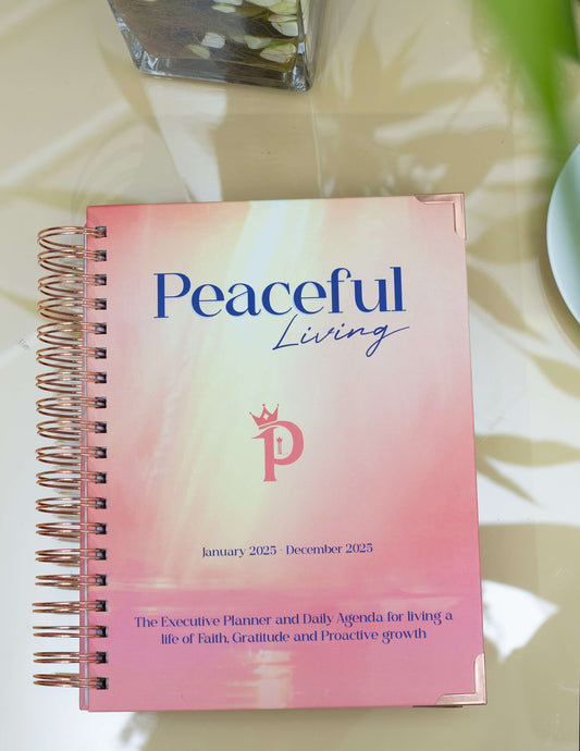 Peaceful Living Daily Planner - Rose Gold