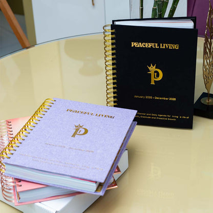 Peaceful Living Daily Planner - Rose Gold
